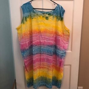 Common Threads tie dye coverup OS